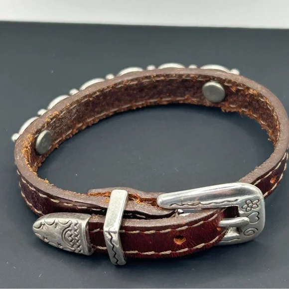 Brighton “Harmony Bandit” Brown Leather Band Bracelet - Picture 7 of 10